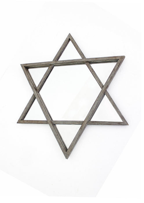 26" Novelty Metal Framed Accent Mirror - Silver