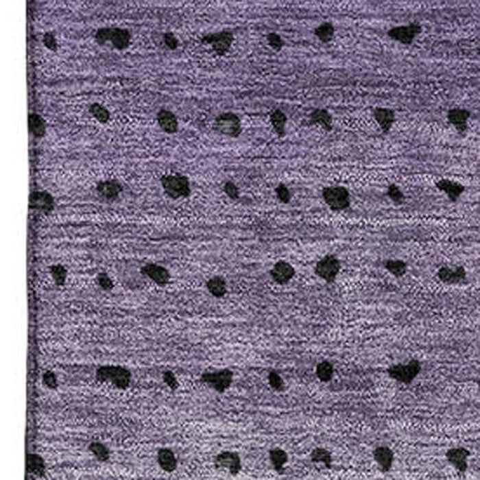 10' X 14' Abstract Washable Area Rug With UV Protection (710825) - Purple / Charcoal / Gray