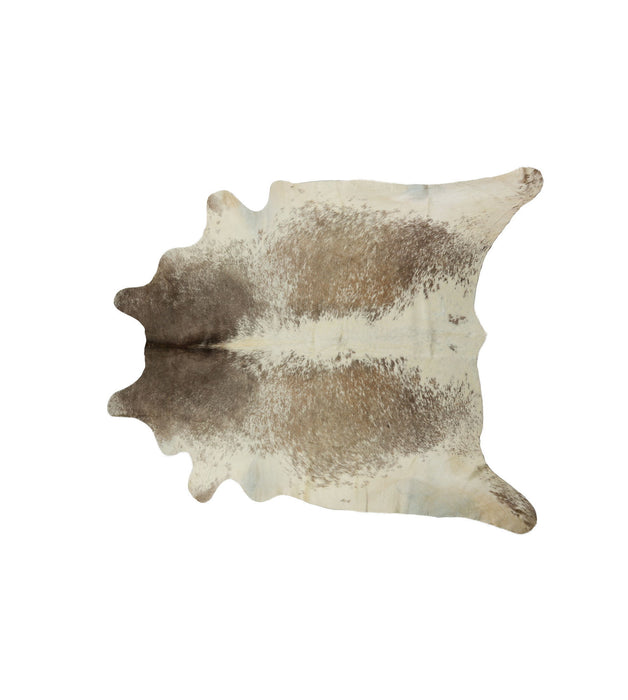 5' x 7' Cowhide Hand Knotted Area Rug - Brown And White