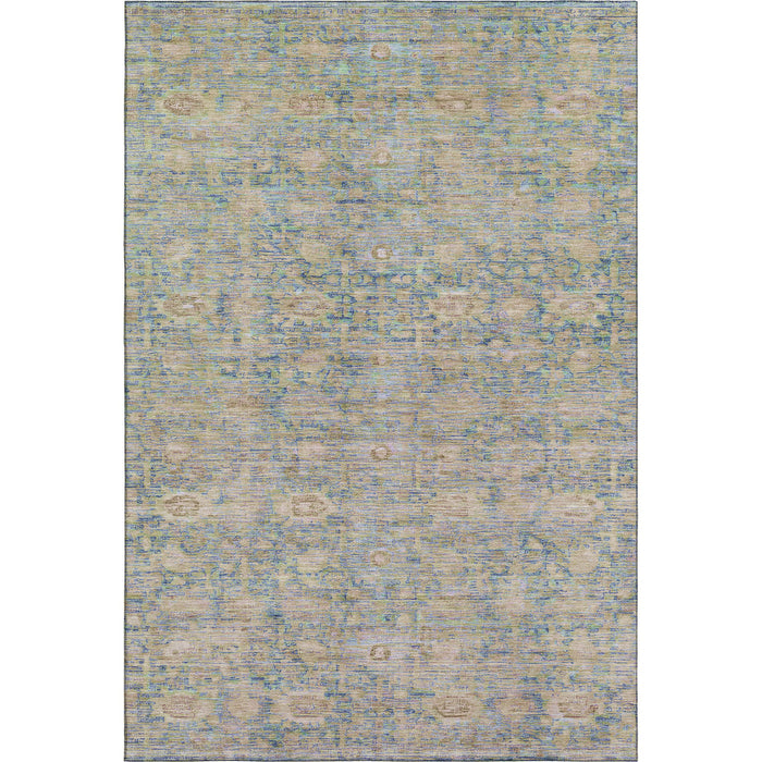 10' X 14' Oriental Washable Area Rug With UV Protection (700979) - Coral / Copper