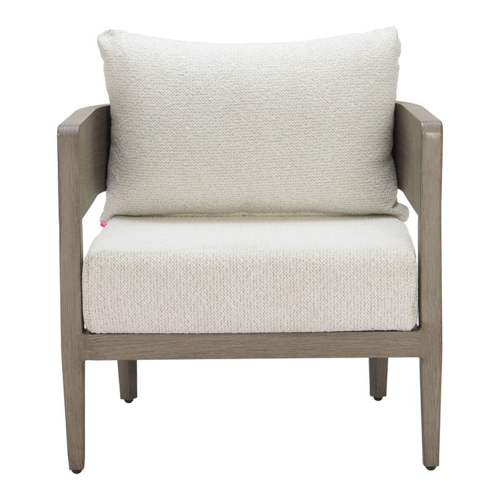28" Modern Upholstered Arm Chair - Beige