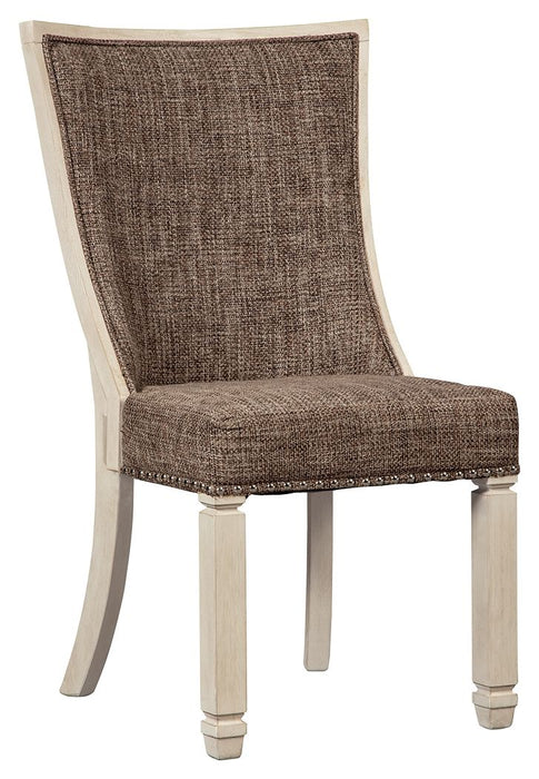 Bolanburg - Dining UPH Side Chair (Set of 2) - Lattice Back - Brown / Beige