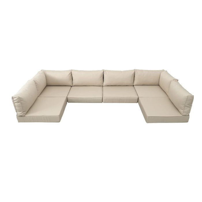 Giga outdoor deep seat cushions for patio furniture, back and seat cushion set for sectional outdoor furniture.