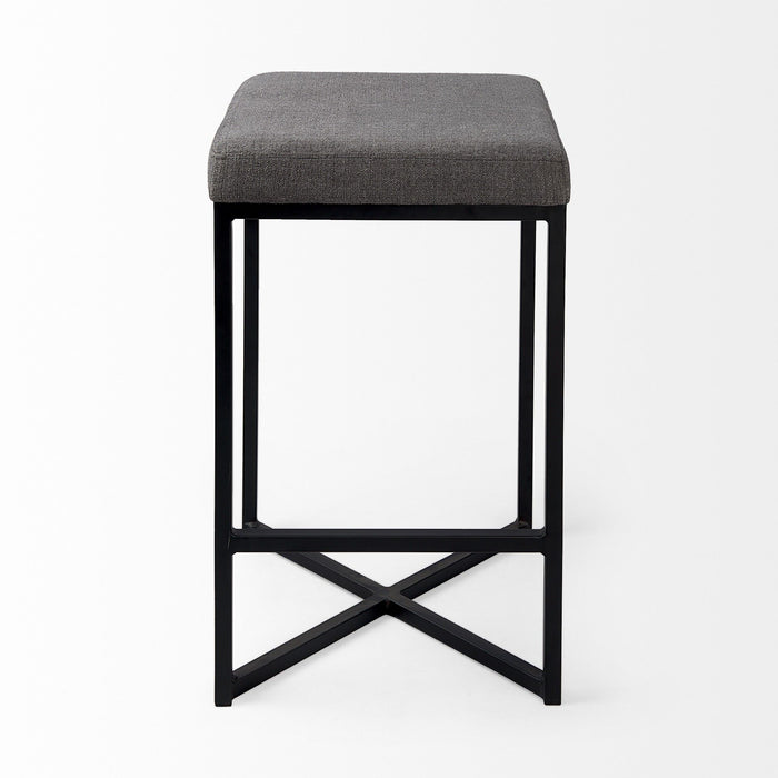Steel Backless Counter Height Bar Chair - Brown