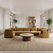 Meridian Furniture Hammond velvet performance fabric 7-piece U-shaped sectional with plush upholstery and modern design.