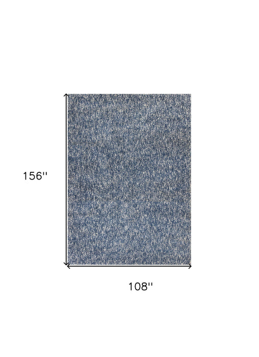 9' x 13' Polyester Heather Area Rug - Indigo Or Ivory