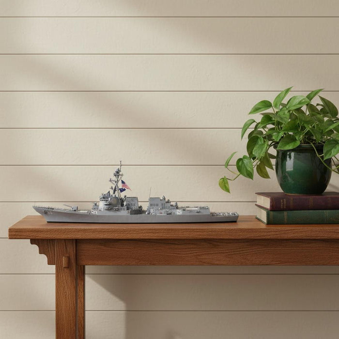 Hand Painted Model Boat (624327) - Gray