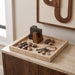 Michael travertine tray by Meridian Furniture, featuring a rectangular stone tray with natural textured surface and sleek design.