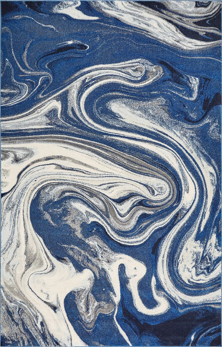 99" x 122" Polypropylene Rug - Blue
