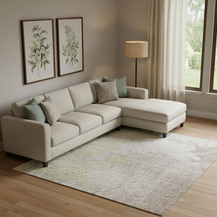 10' X 14' Abstract Washable Area Rug With UV Protection (705509) - Pink / Ivory