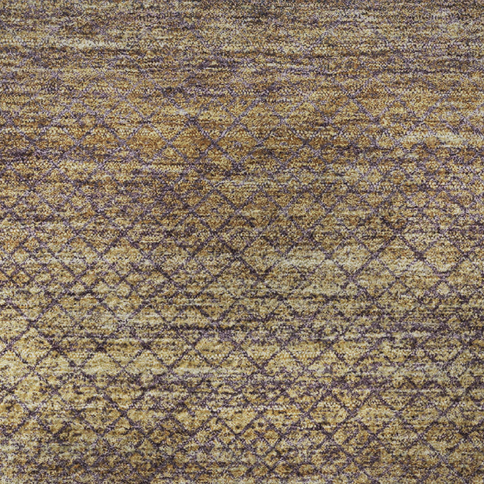 10' X 14' Geometric Washable Area Rug With UV Protection (710711) - Eggplant / Brown