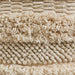 Beige cotton Yorba accent pouf by TOV Furniture, soft and plush for modern living room or bedroom decor.
