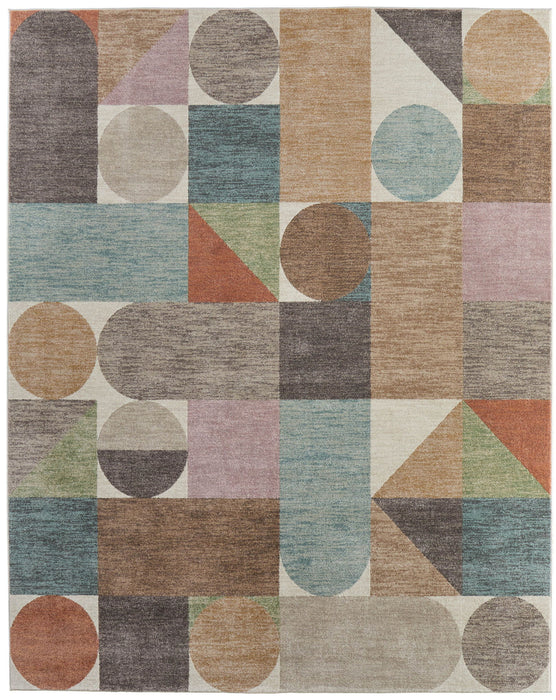 10' X 13' Checke Area Rug - Ivory