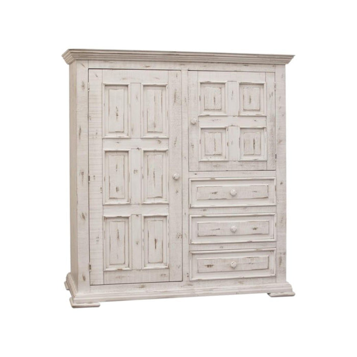 Solid Wood Three Drawer Gentlemans Chest - White