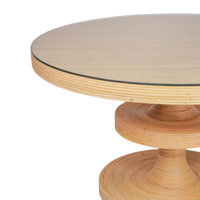 Apollonia - Rattan Round Dining Table - Natural
