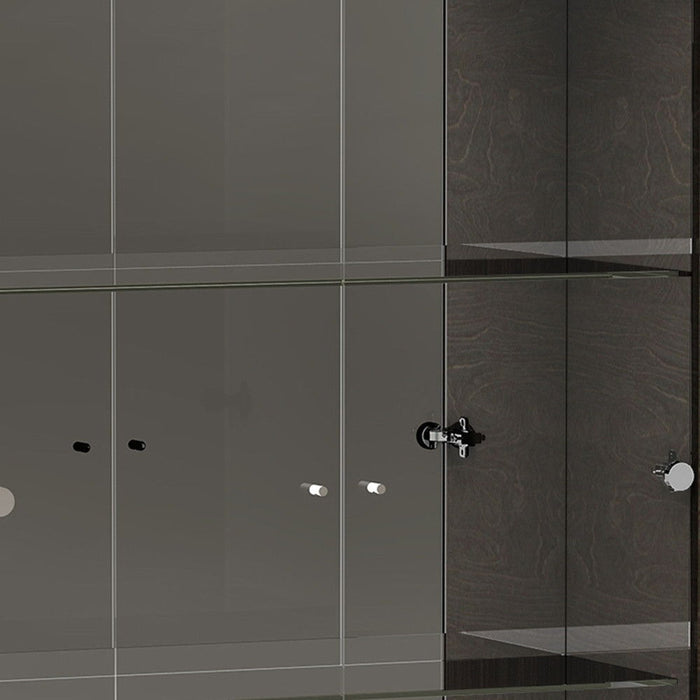 Accent Cabinet With One Drawer - Silver And Gray And Brown