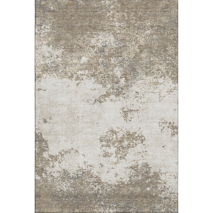 10' X 14' Abstract Washable Area Rug With UV Protection (680681) - Taupe / Beige