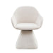 Giga beige 180° rotating accent swivel chair for living room with modern design and comfortable cushioning.