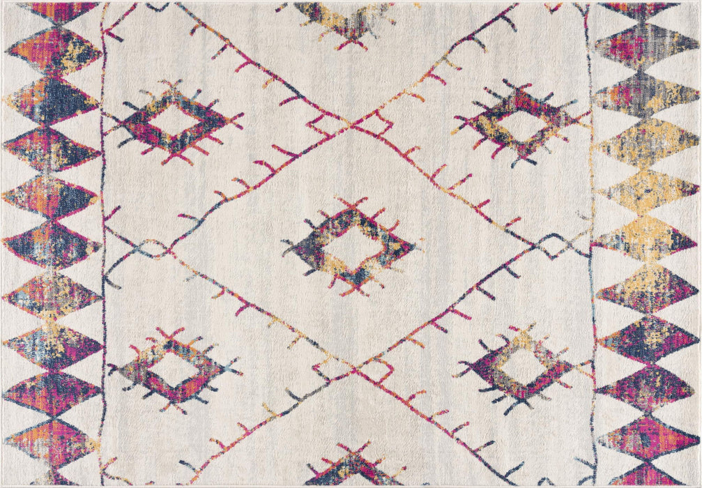 9' x 12' Damask Area Rug - Cream