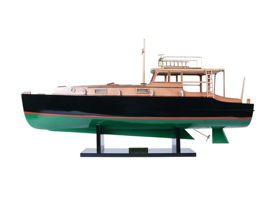 Hand Painted Model Boat (624222) - Light Brown / Black