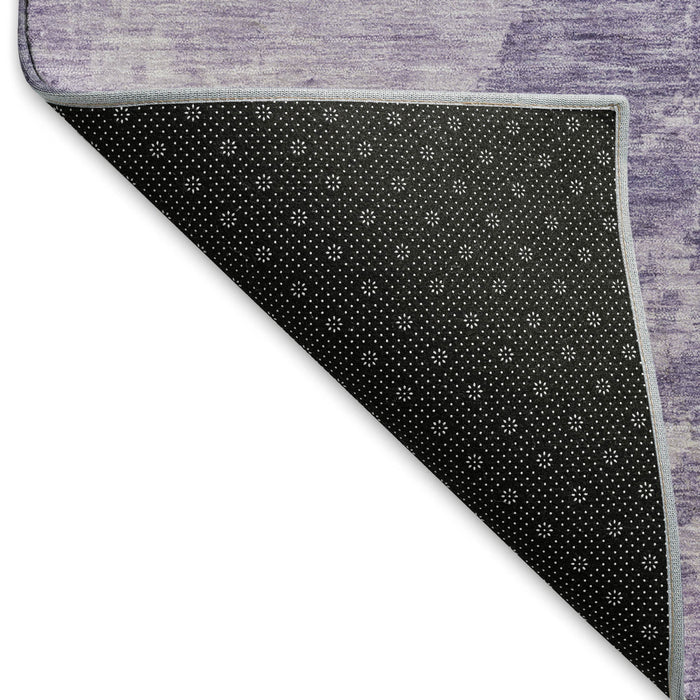 10' X 14' Abstract Washable Area Rug With UV Protection (696164) - Plum / Lavender
