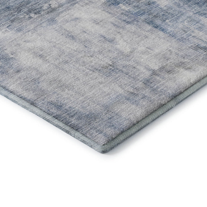 10' X 14' Abstract Washable Area Rug With UV Protection (684172) - Blue / Ivory / Gray