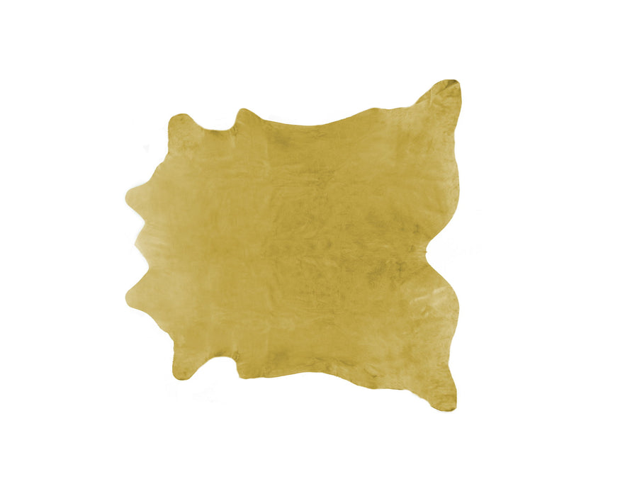 6' x 7' Cowhide Cowhide Area Rug - Gold
