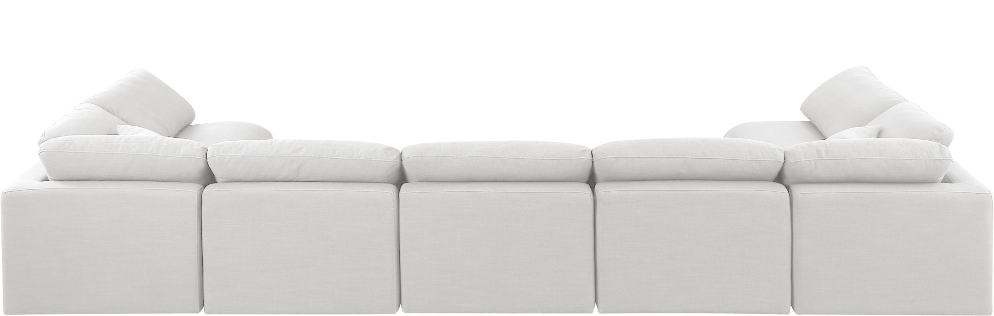 Indulge - Linen 7 Piece Modular U-Shaped Sectional - White