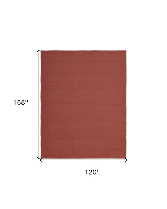 10' x 14' Hand Woven Area Rug - Red And Tan