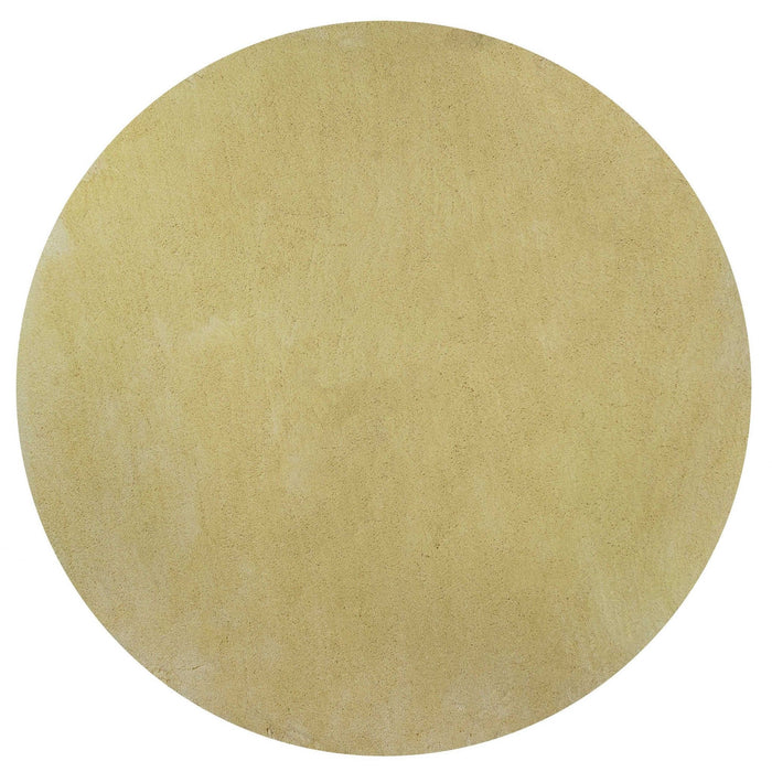 8' Round Indoor Shag Rug - Canary Yellow