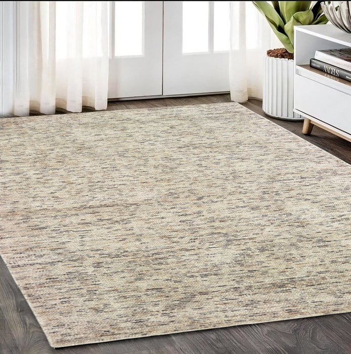 5' X 8' Hand Tufted Area Rug - Ivory And Sand