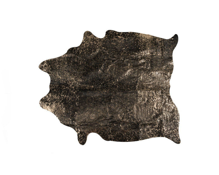 6' x 7' Genuuine Cowhide Hand Knotted Area Rug - Brown And Bronze