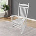 Giga balcony porch adult rocking chair with wooden armrests and slatted backrest, ideal for outdoor relaxation on a porch or balcony.