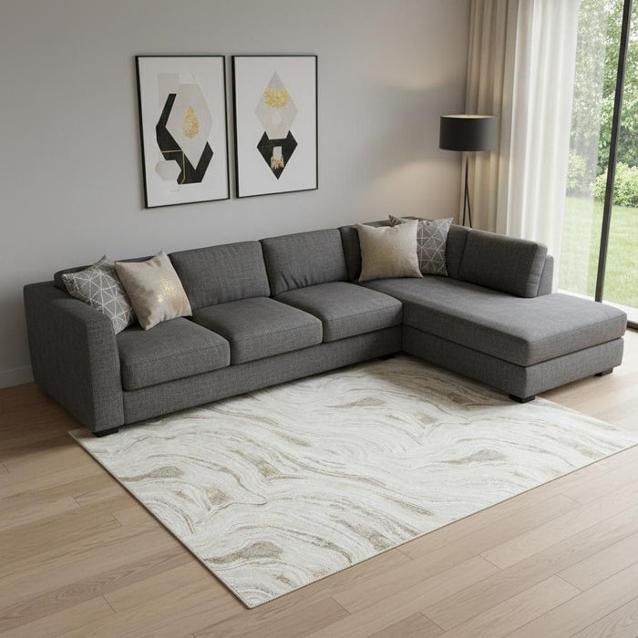 9' X 12' Abstract Area Rug (551434) - Gray
