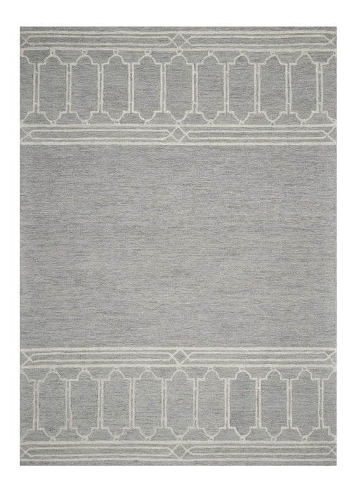 9' x 12' Hand Tufted Geometric Indoor Area Rug - Gray