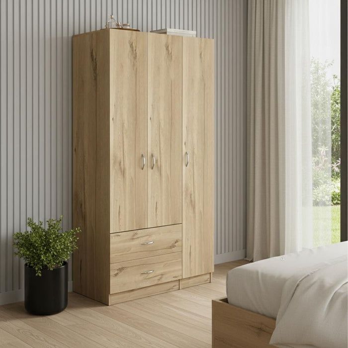 Two Drawer Combo Dresser - Light Oak