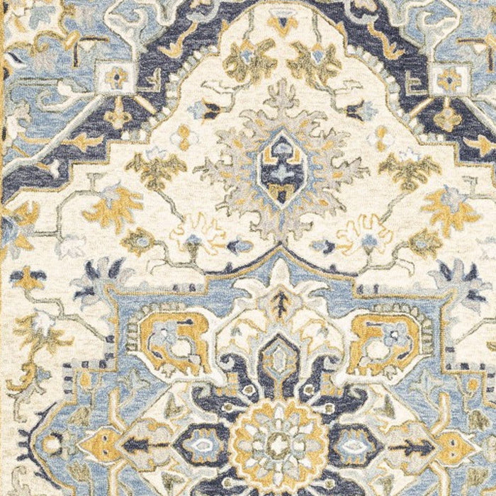 8' x 10' Bohemian Rug - Blue And Ivory
