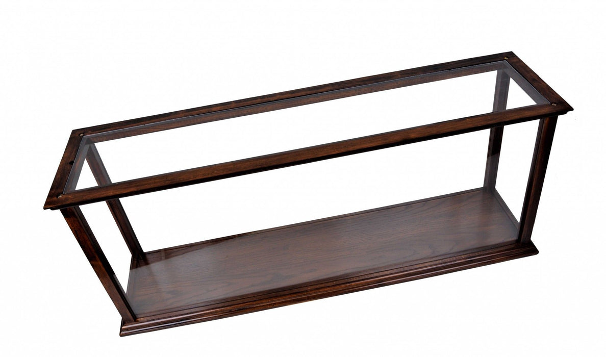 10" Glass Standard Display Stand - Dark Brown