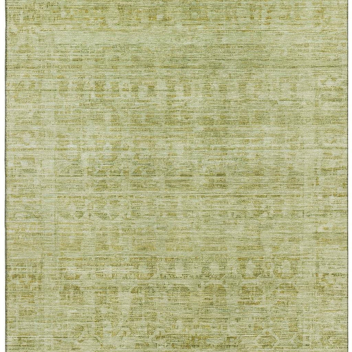 10' X 14' Oriental Washable Area Rug With UV Protection (700997) - Sage / Mint Green