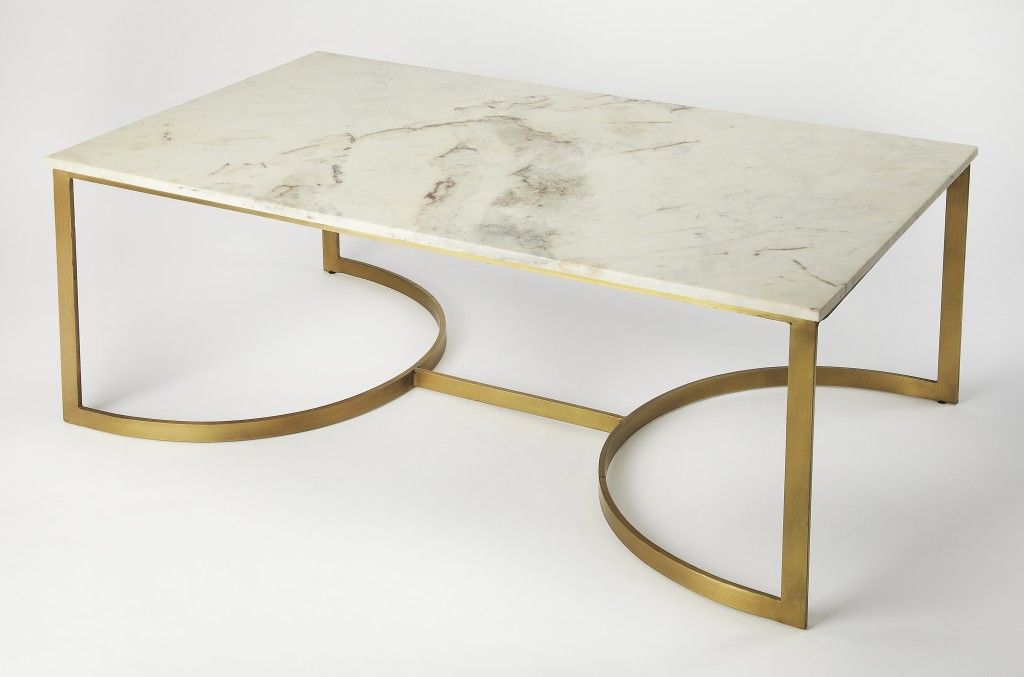 Coffee Table - Metal And Marble