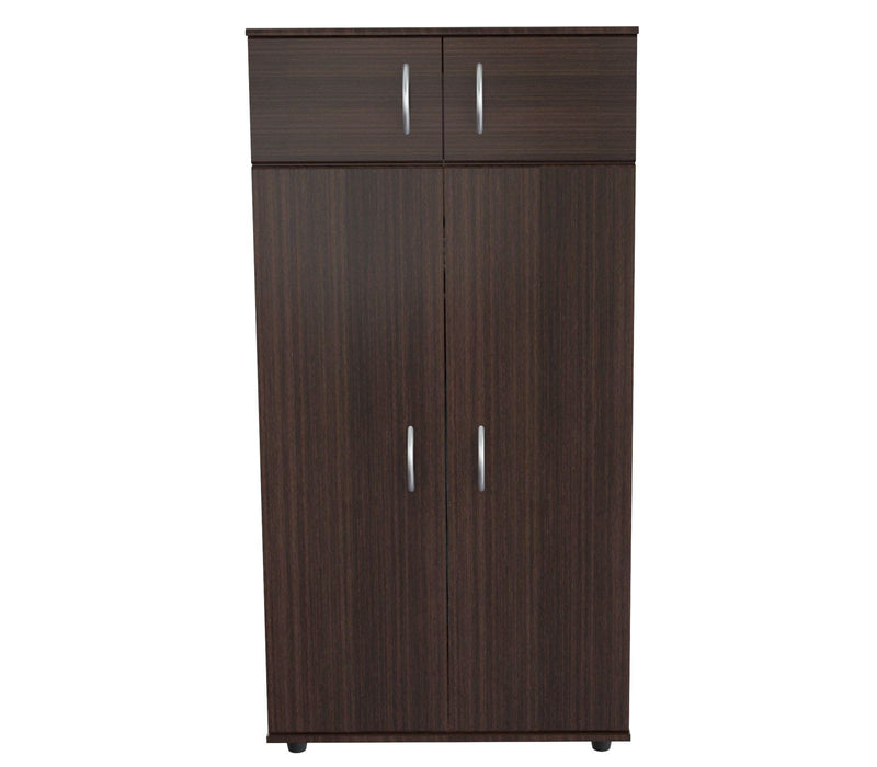 32" Melamine Mirro Combo Dresser - Espresso