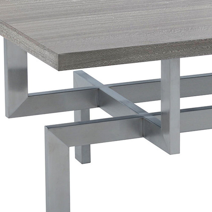 Stainless Steel Coffee Table - Gray And Silver