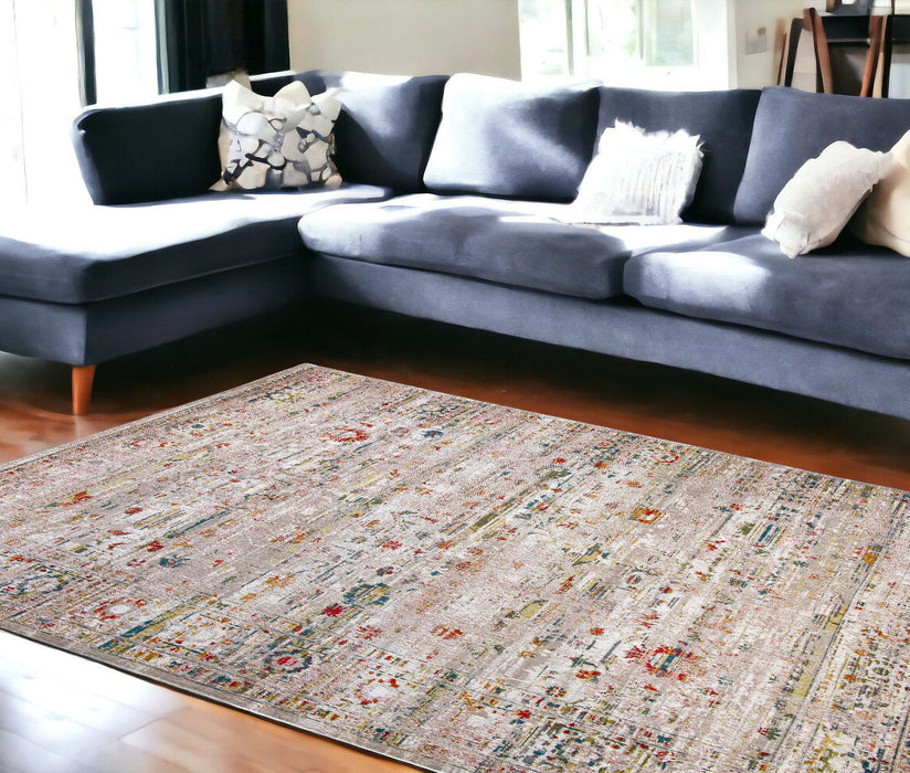 9' x 13' Oriental Non Skid Area Rug - White