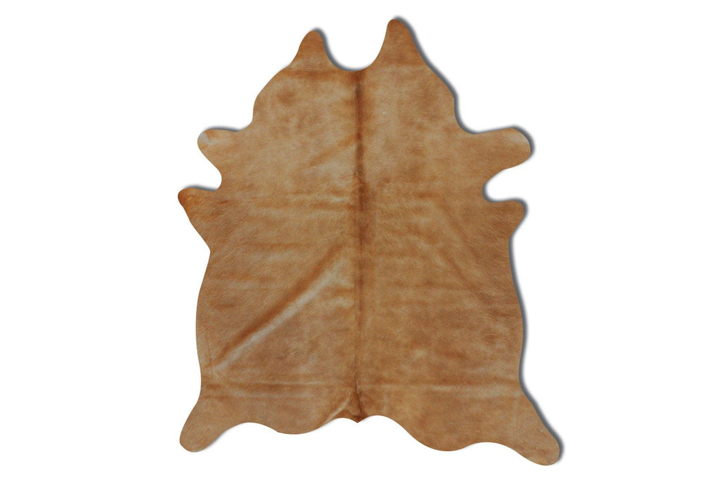 6' x 7' Exotic Cowhide Area Rug - Golden Honey