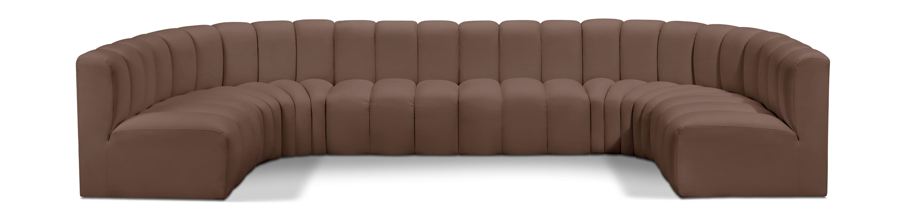 Arc - Faux Leather Modular U-Shaped Sectional