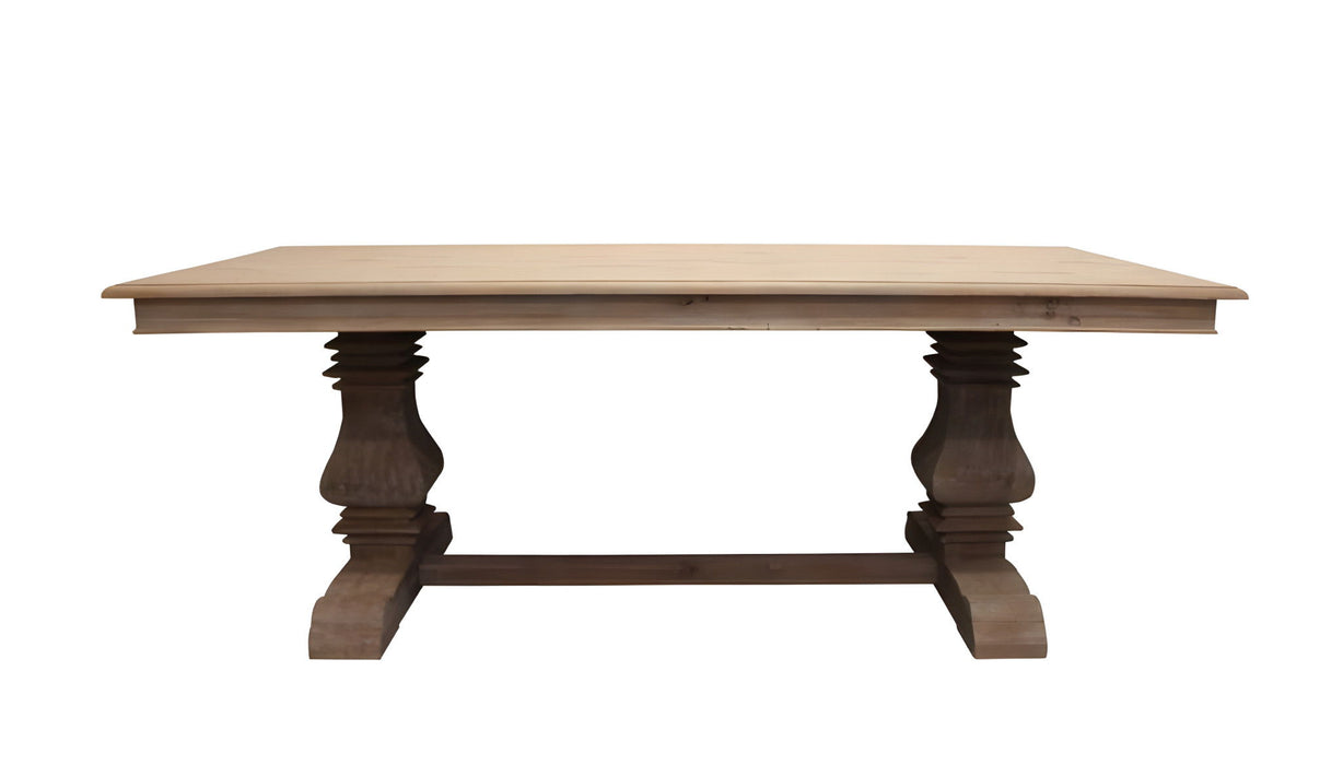 84" Solid Wood Dining Table - Gray