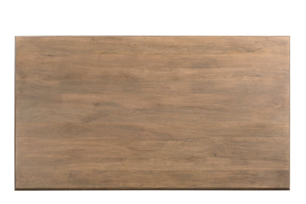 96" Solid Wood Double Pedestal Base Dining Table - Brown