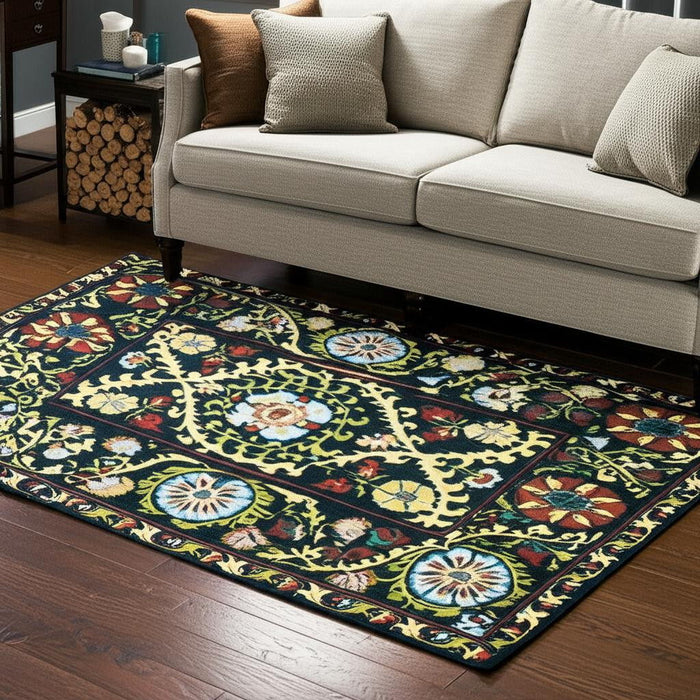 6' X 8' Tribal Washable Area Rug With UV Protection (610051) - Beige / Red / Orange