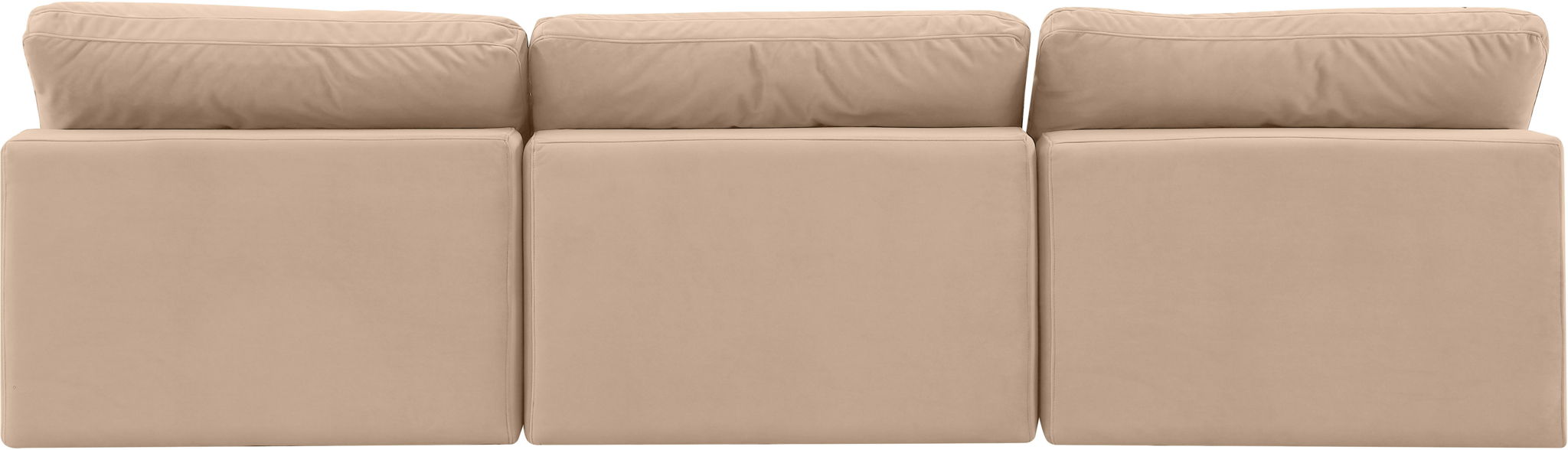 Comfy - Velvet Modular Armless Sofa 3 Seats