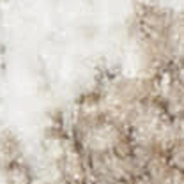 9' X 13' Floral Power Loom Distressed Area Rug With Fringe - Brown